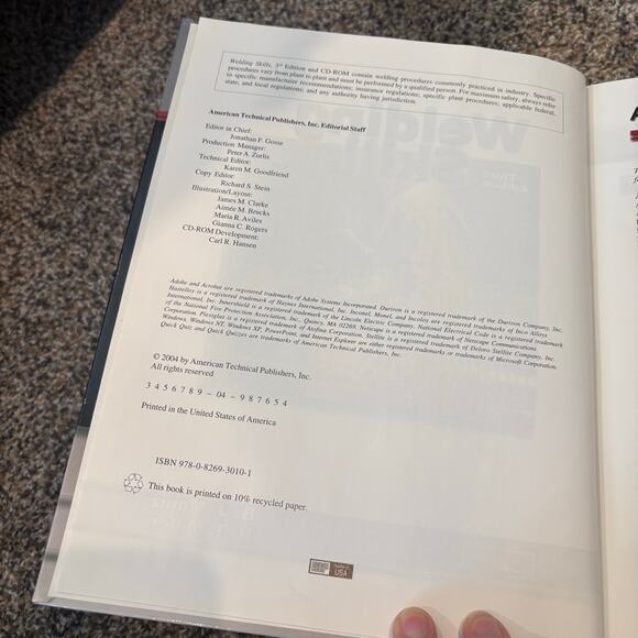 Welding Skills Third Edition Text Book B.J. Moniz R.T. Miller RIP Pub2004 - Picture 4 of 5